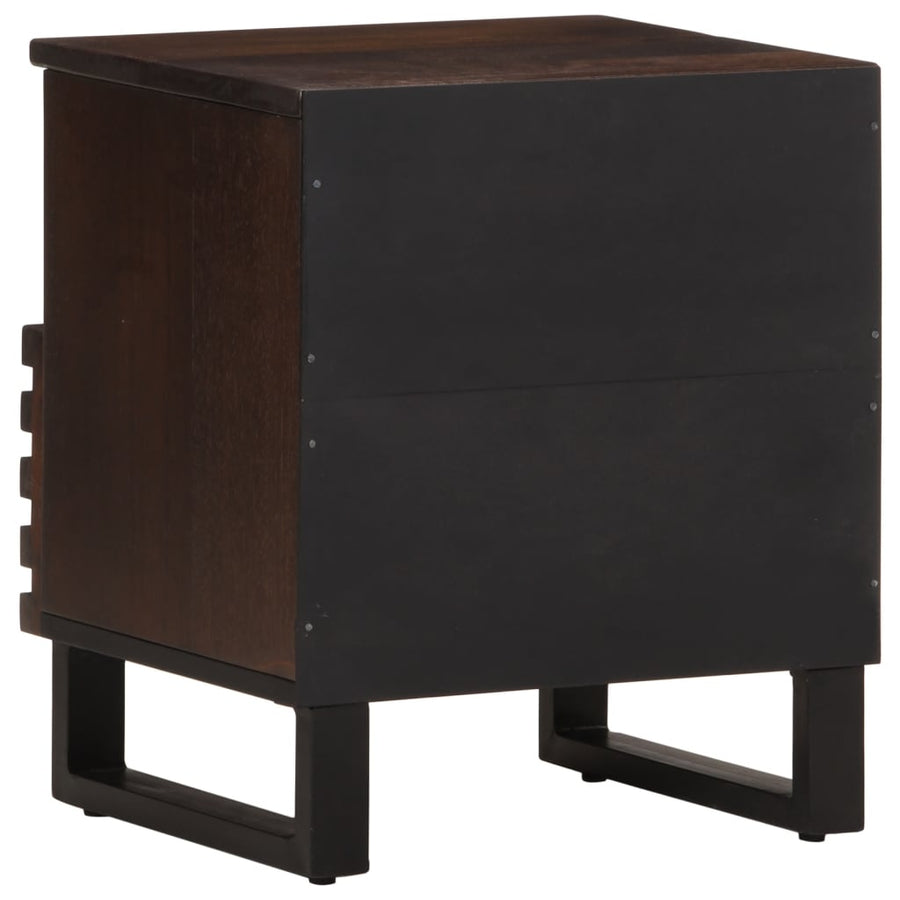 Nachtkastjes 2 st 40x33x46 cm massief mangohout