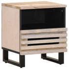 Nightstand 40x34x46 cm solid bleached mango wood