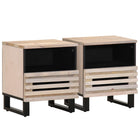 Nachtkastjes 2 st 40x34x46 cm massief mangohout