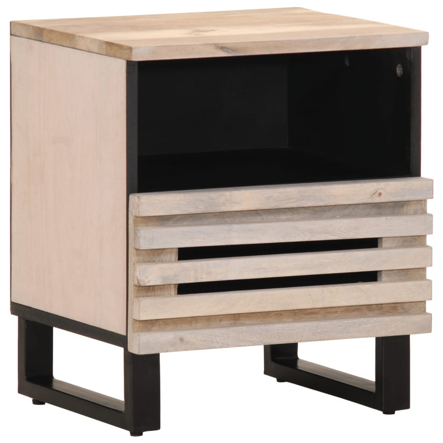 Nachtkastjes 2 st 40x33x46 cm massief gebleekt mangohout