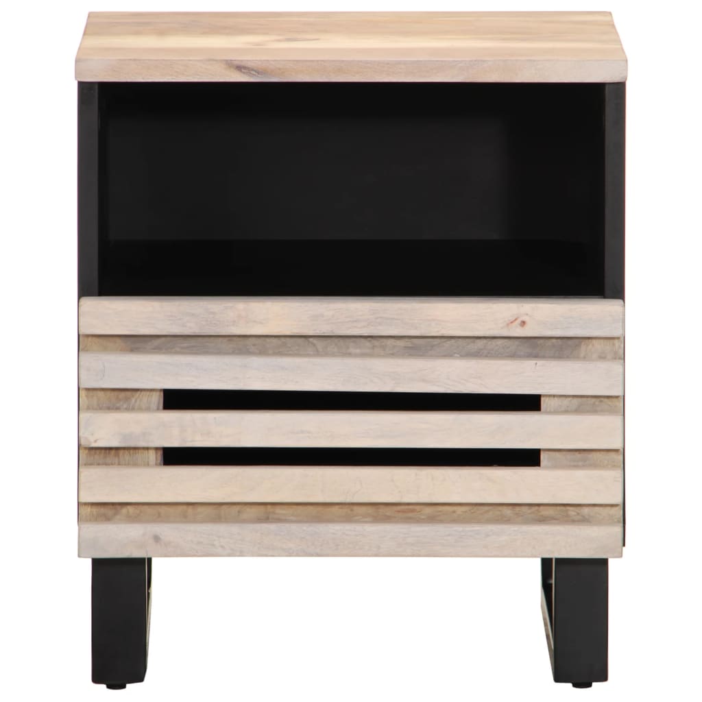 Nachtkastjes 2 st 40x33x46 cm massief gebleekt mangohout