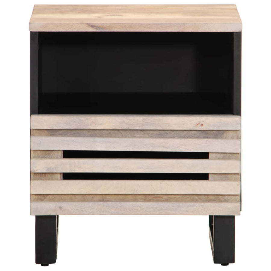 Nachtkastjes 2 st 40x33x46 cm massief gebleekt mangohout