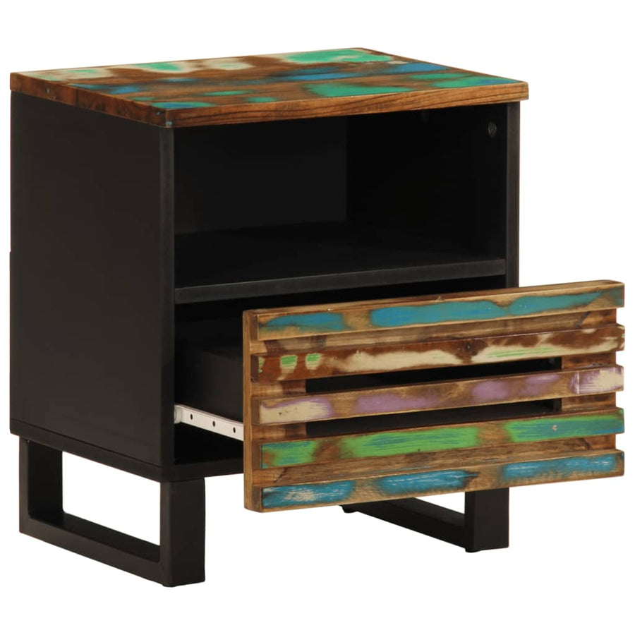 Nachtkastje 40x33x46 cm massief gerecycled hout