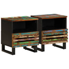 Bedside tables 2 pcs 40x34x46 cm solid reclaimed wood