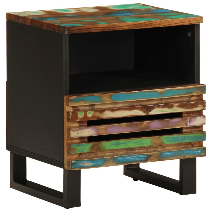 Nachtkastjes 2 st 40x33x46 cm massief gerecycled hout