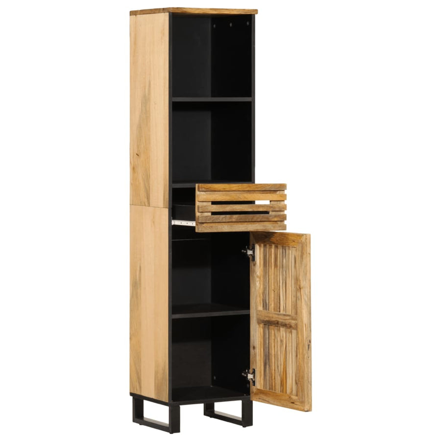 Dressoir 38x34x160 cm massief ruw mangohout