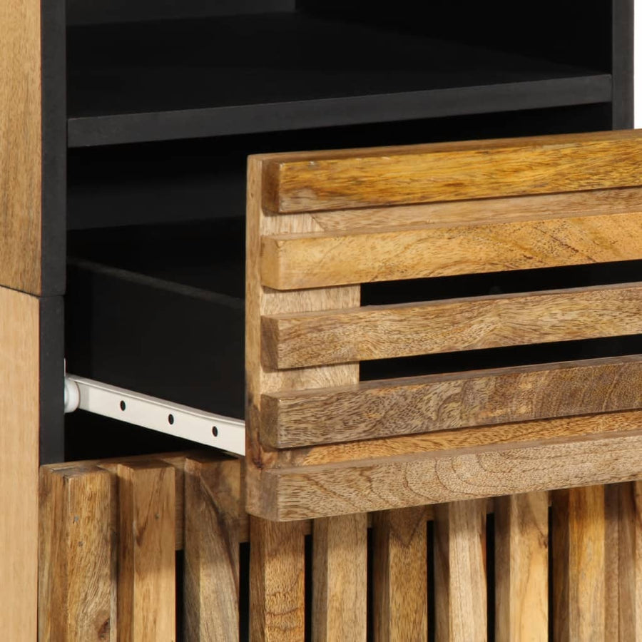 Dressoir 38x34x160 cm massief ruw mangohout