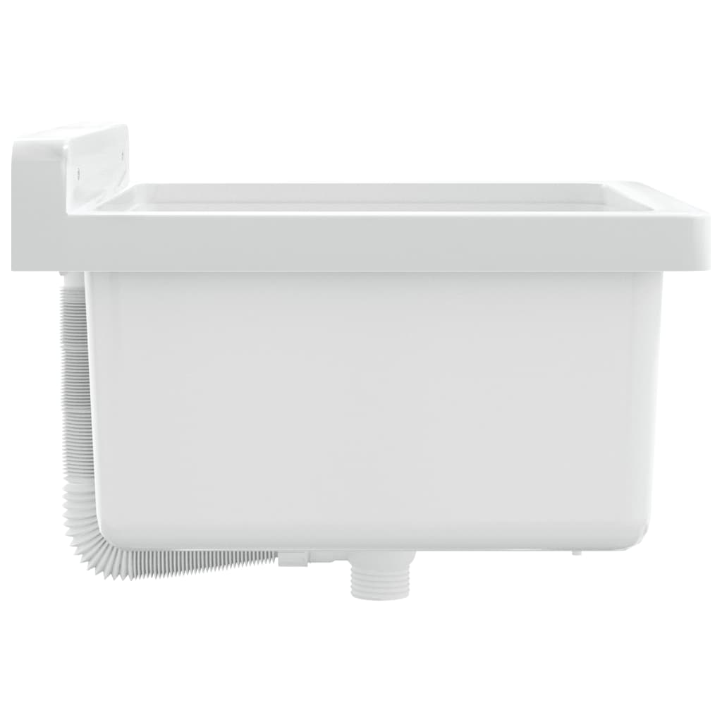 Wasbak wandgemonteerd 40x40x24 cm hars wit