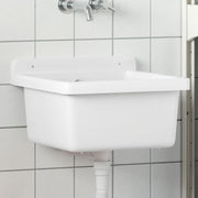 Wastafel wandmontage 40x40x24 cm hars wit