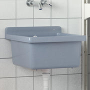 Wastafel wandgemonteerd 40x40x24 cm hars grijs