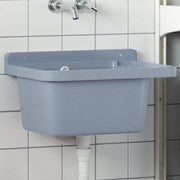 Wastafel wandmontage 50x35x24 cm hars grijs