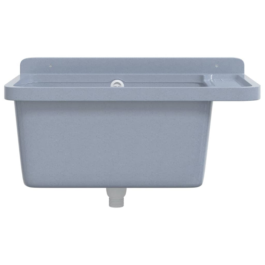 Wasbak Wandgemonteerd Hars 60 x 40 x 28 cm Grijs