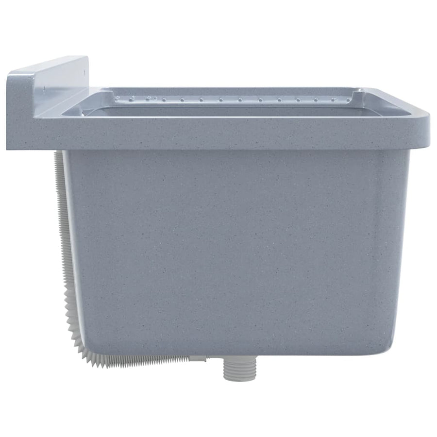 Wasbak Wandgemonteerd Hars 60 x 40 x 28 cm Grijs