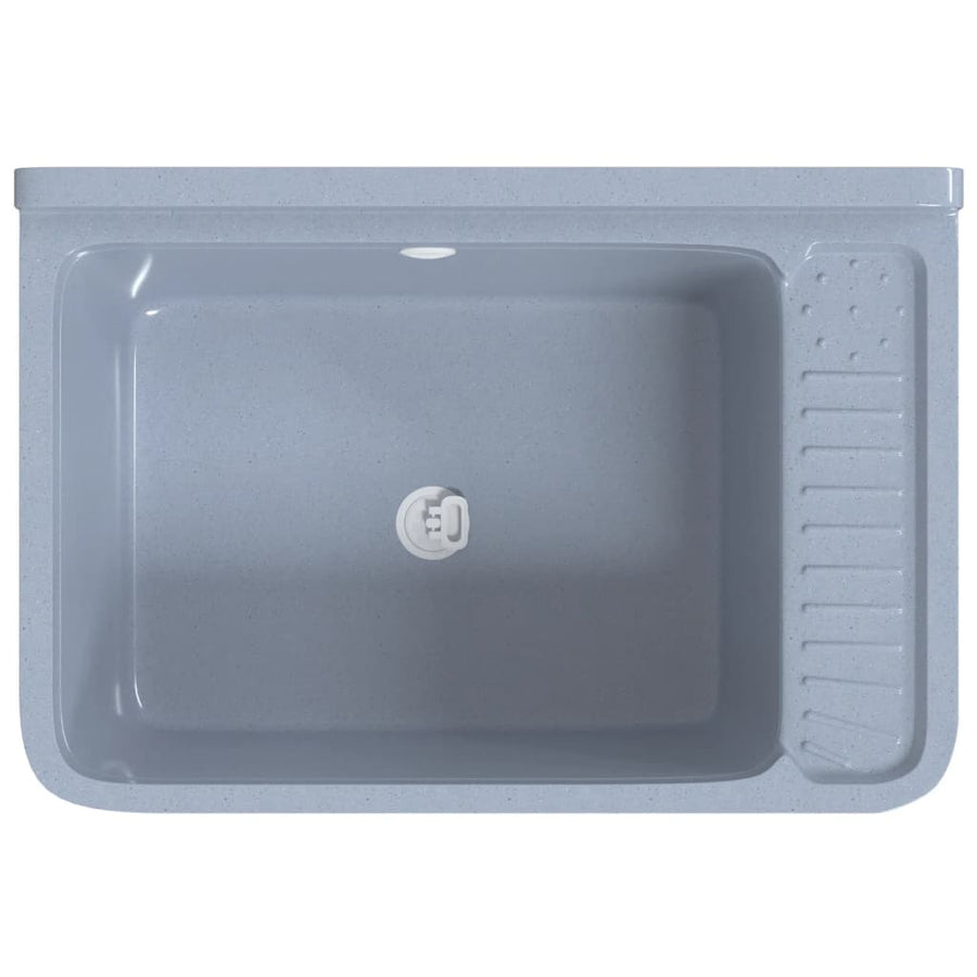 Wasbak Wandgemonteerd Hars 60 x 40 x 28 cm Grijs