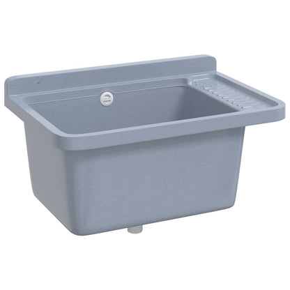 Wasbak Wandgemonteerd Hars 60 x 40 x 28 cm Grijs