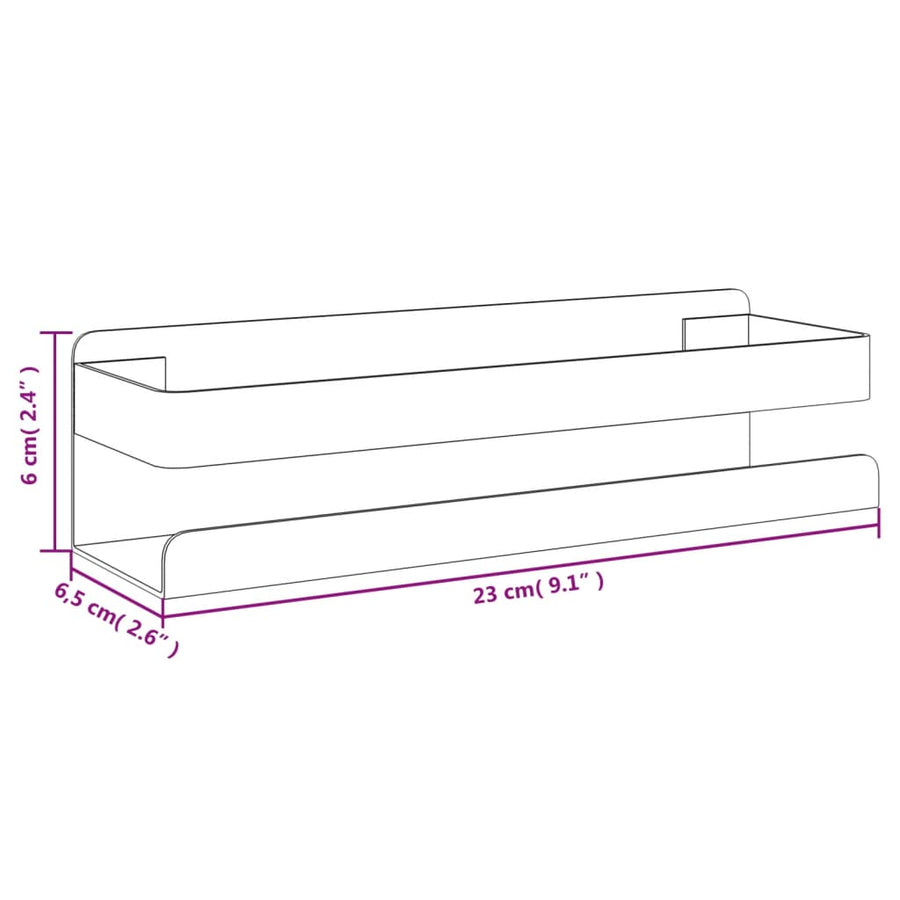 Doucherekje 23X6,5X6 Cm Geborsteld 304 Roestvrij Staal Matzwart