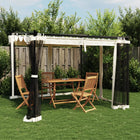 Gazebo with mesh side panels 3x3 m steel cream-colored