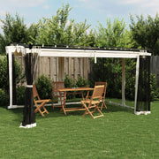 Prieel 4x3 m gaaswanden crèmekleurig