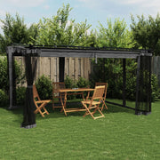 Prieel 4x3 m staal antraciet