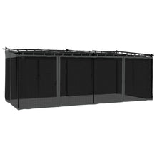 Prieel met zijwanden van gaas 6x3 m staal antracietkleurig