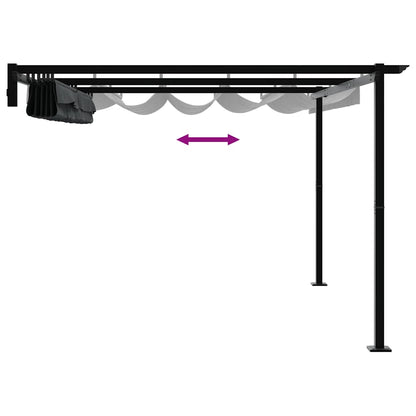 Paviljoen 400 x 300 x 200 cm Antraciet Polyester