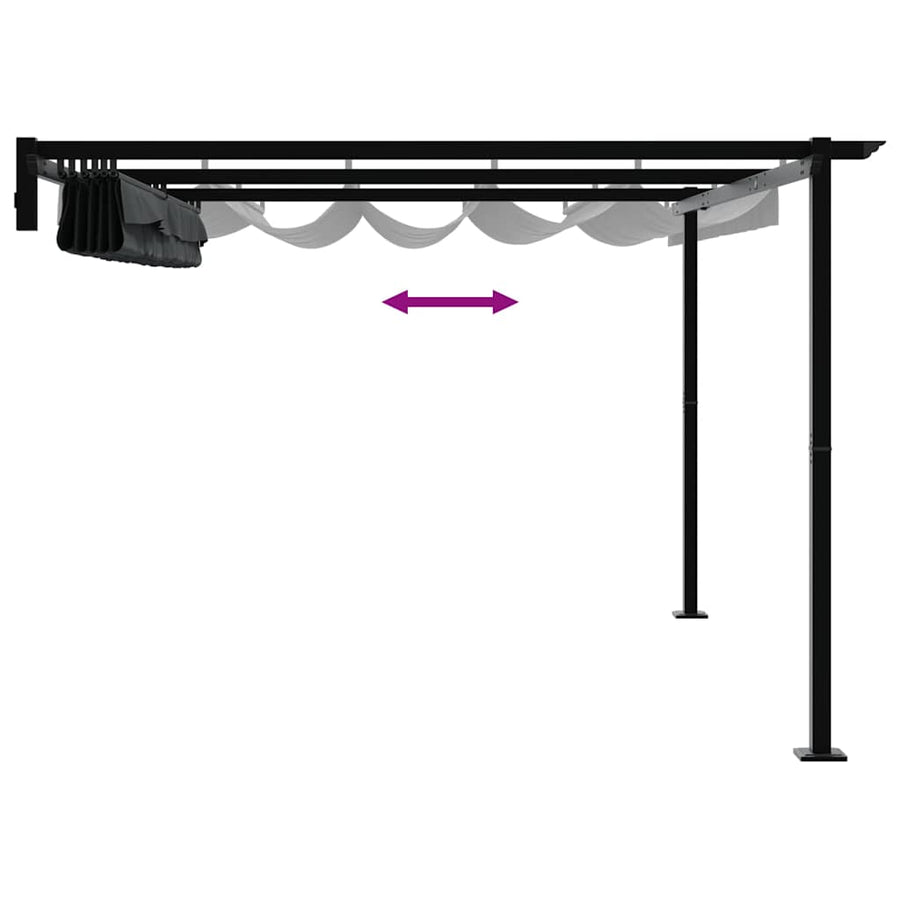 Paviljoen 400 x 300 x 200 cm Antraciet Polyester