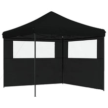Partytent inklapbaar pop-up met 2 zijwanden zwart