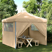 Partytent 292x292x315 cm beige met 4 zijwanden