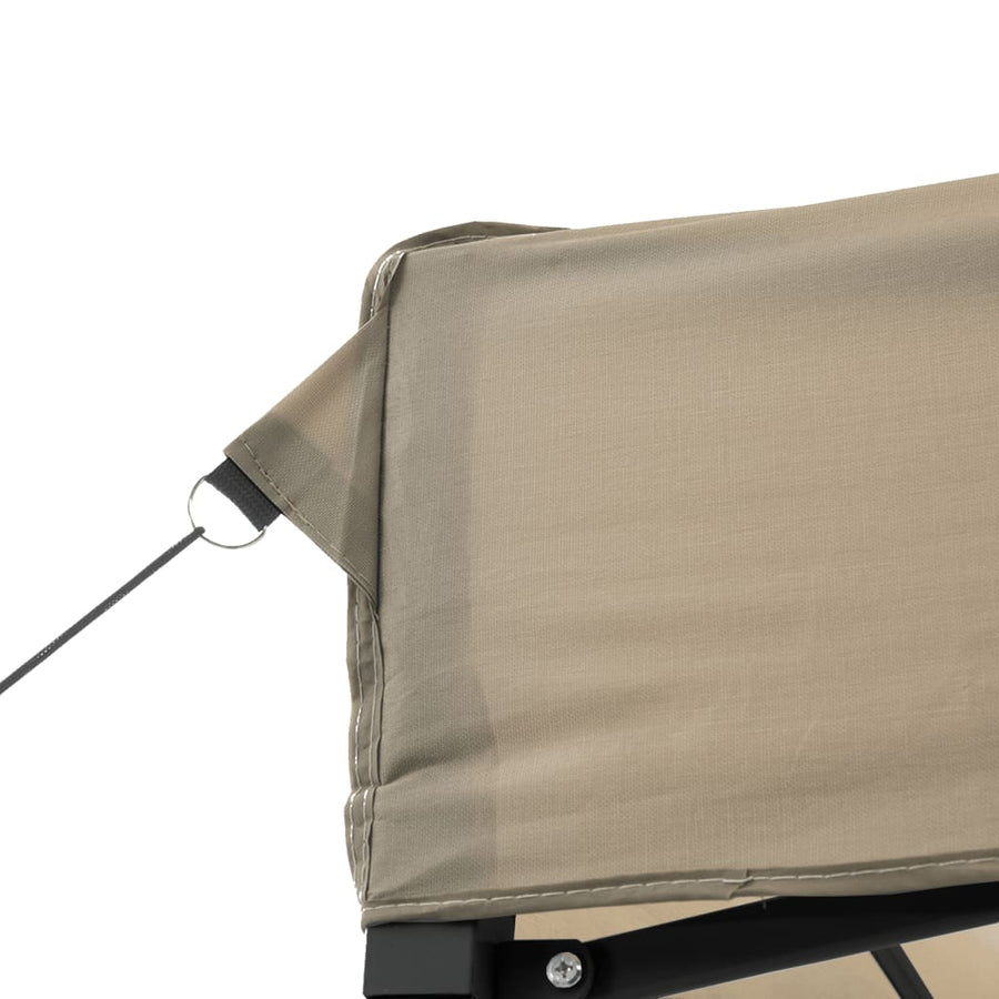 Partytent Inklapbaar Pop-Up Taupe taupe (black frame) met 4 zijwanden