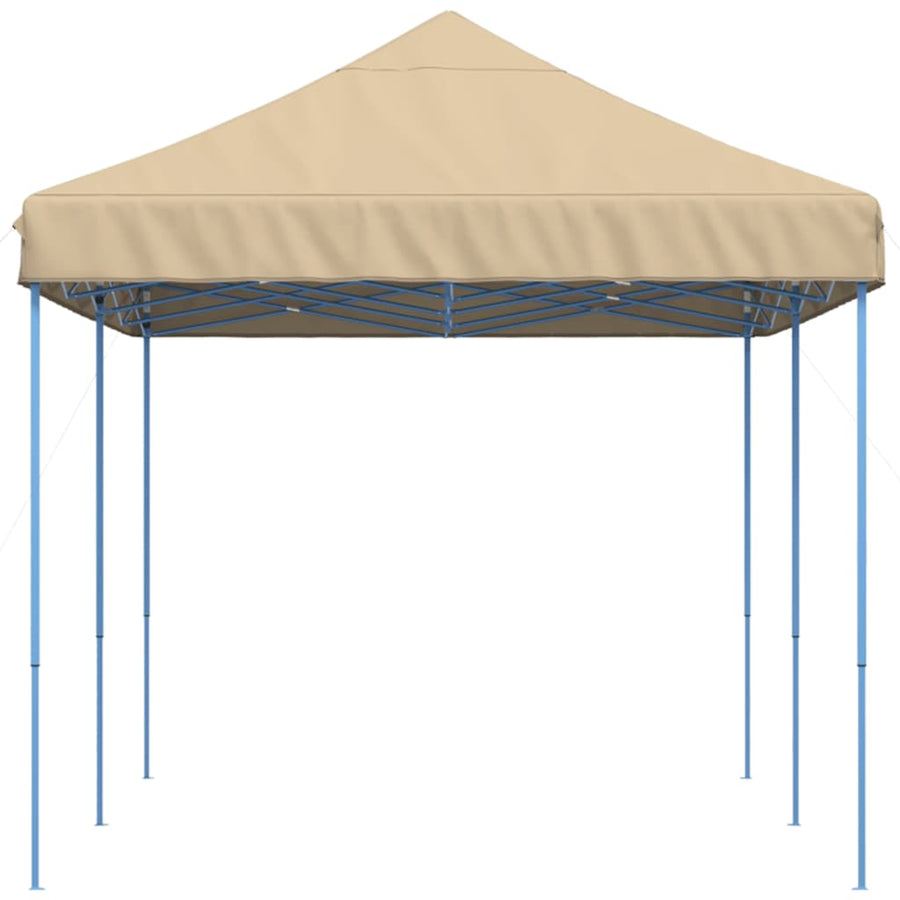 Partytent inklapbaar pop-up 580x292x315 cm beige