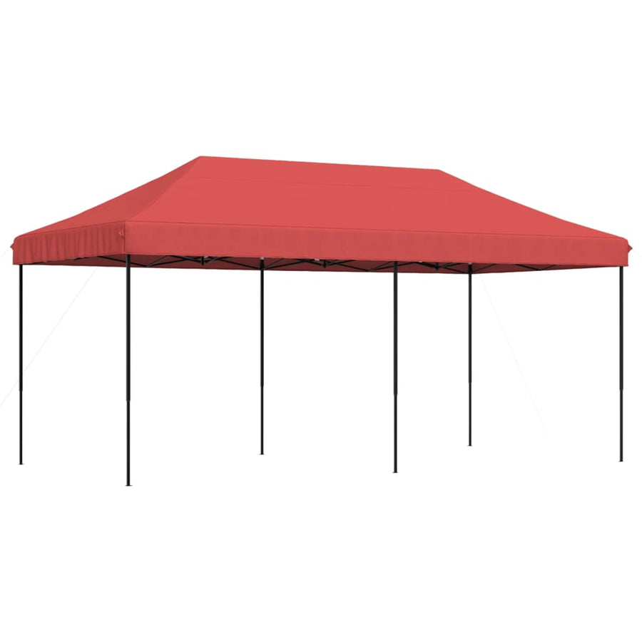 Partytent inklapbaar pop-up 580x292x315 cm bordeauxrood