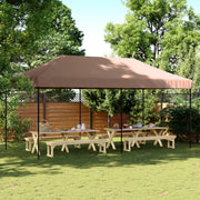 Partytent 580x292x315 cm bruin inklapbaar