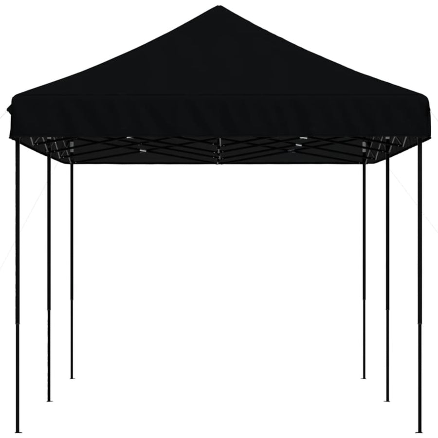 Partytent inklapbaar pop-up 580x292x315 cm zwart