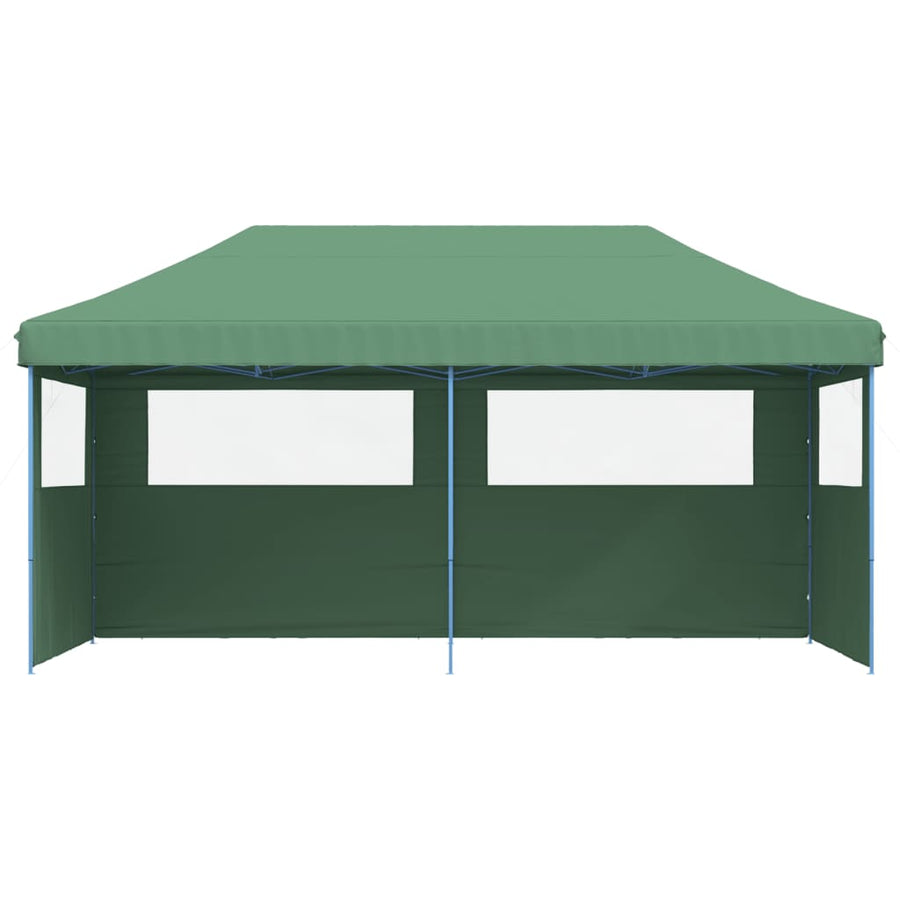 Partytent inklapbaar pop-up met 3 zijwanden groen