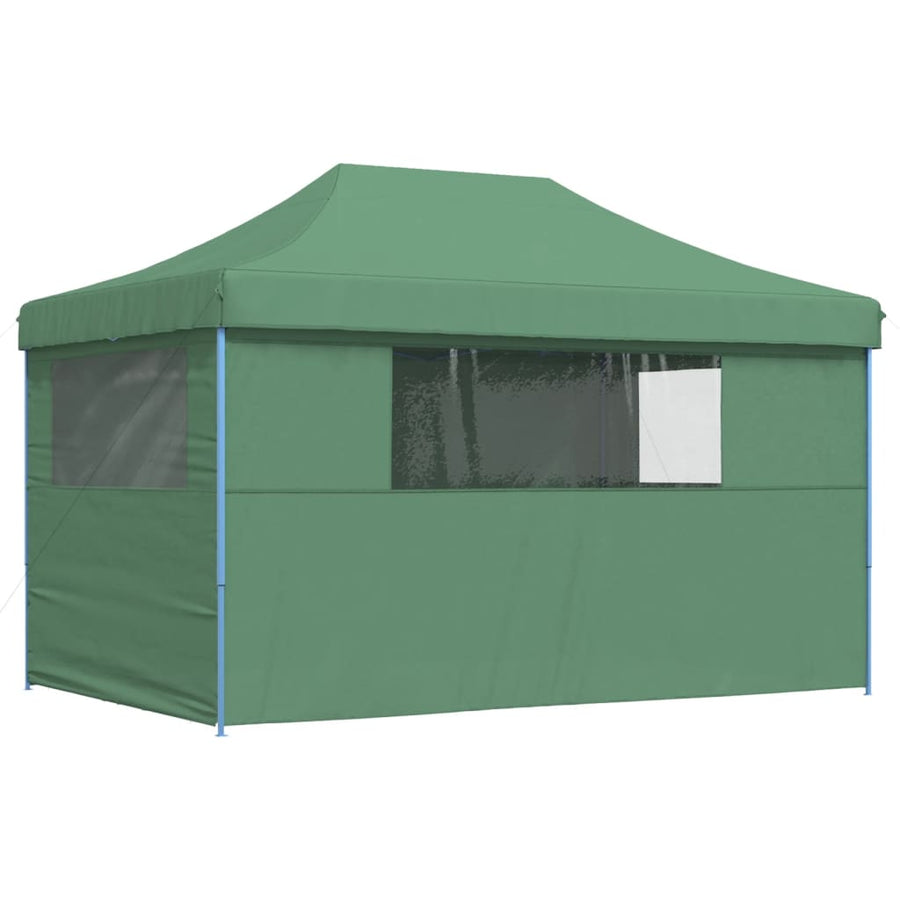 Partytent inklapbaar pop-up met 4 zijwanden groen
