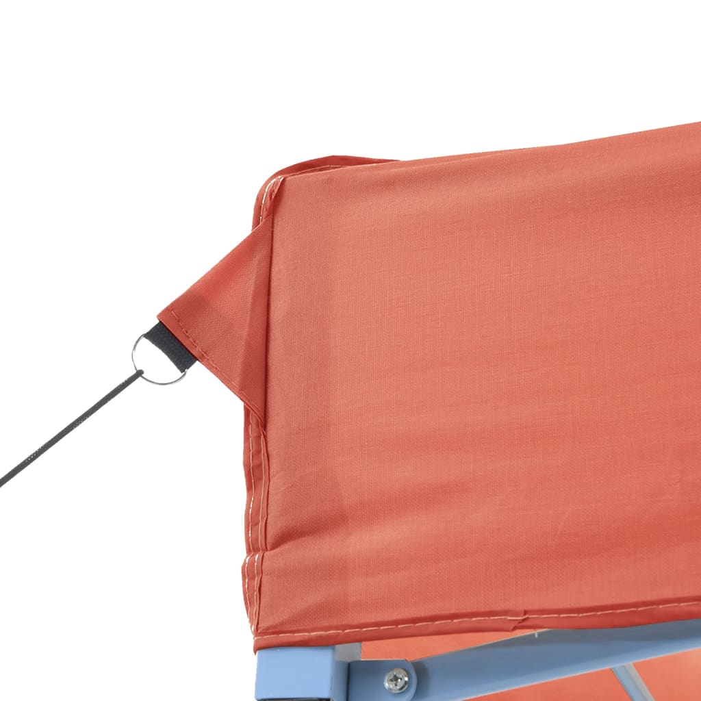 Partytent Inklapbaar Pop-Up Met 2 Zijwanden Terracottakleurig