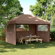 Partytent 410x279x315 cm inklapbaar bruin