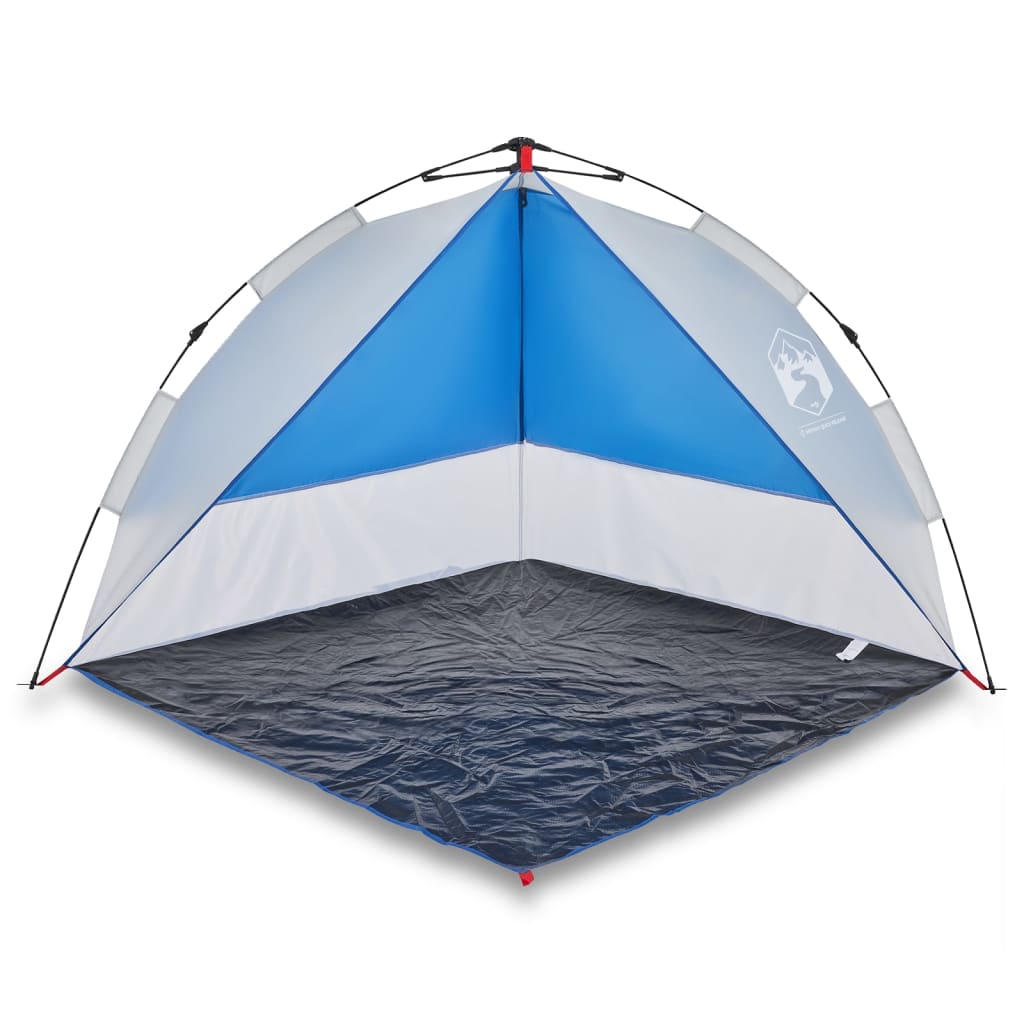 Strandtent waterdicht snelontgrendeling azuurblauw