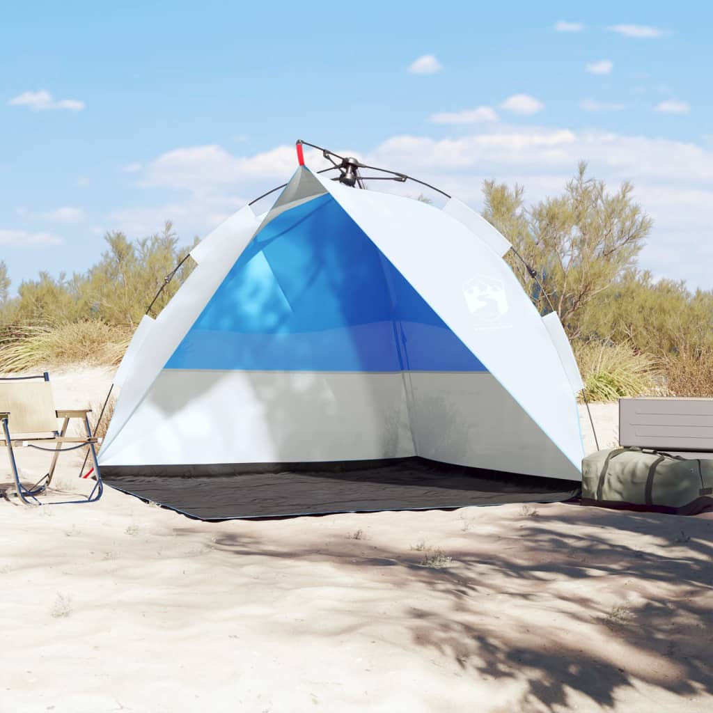 Strandtent waterdicht snelontgrendeling azuurblauw
