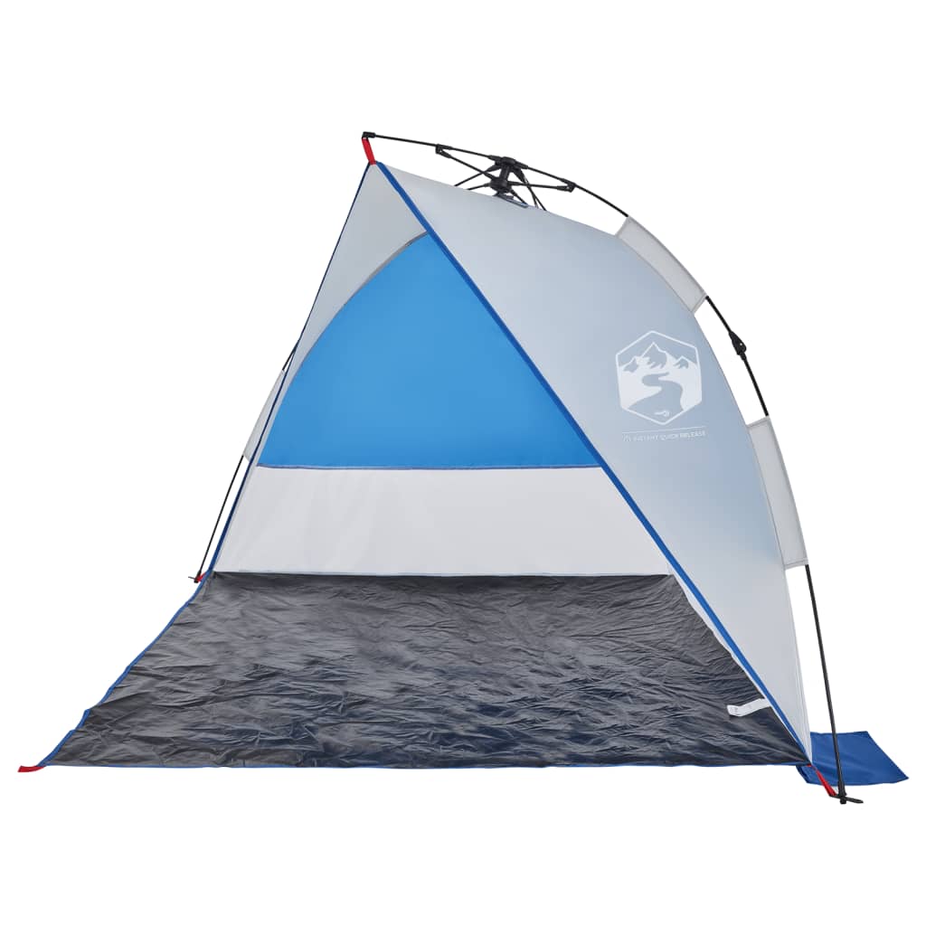 Strandtent waterdicht snelontgrendeling azuurblauw