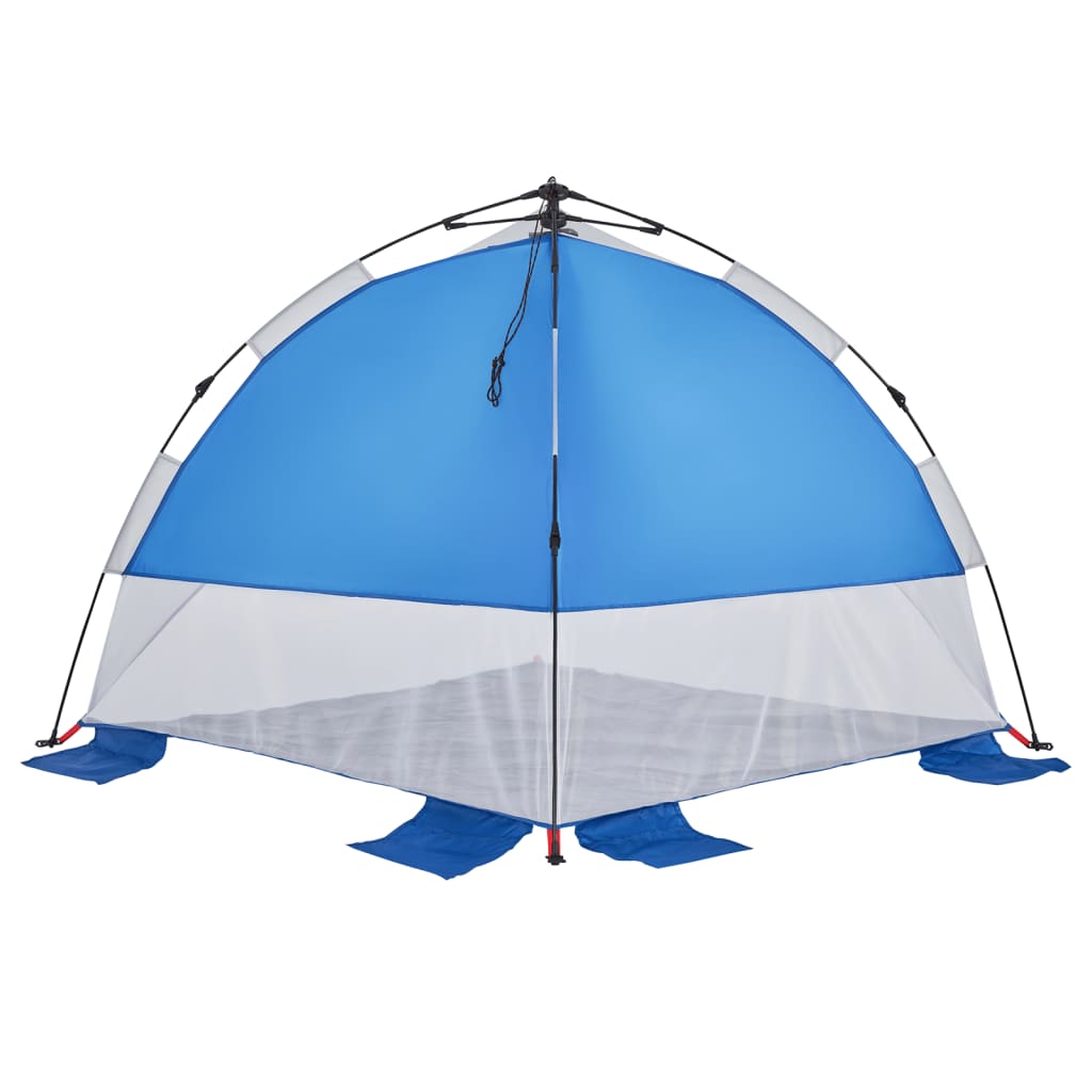 Strandtent waterdicht snelontgrendeling azuurblauw