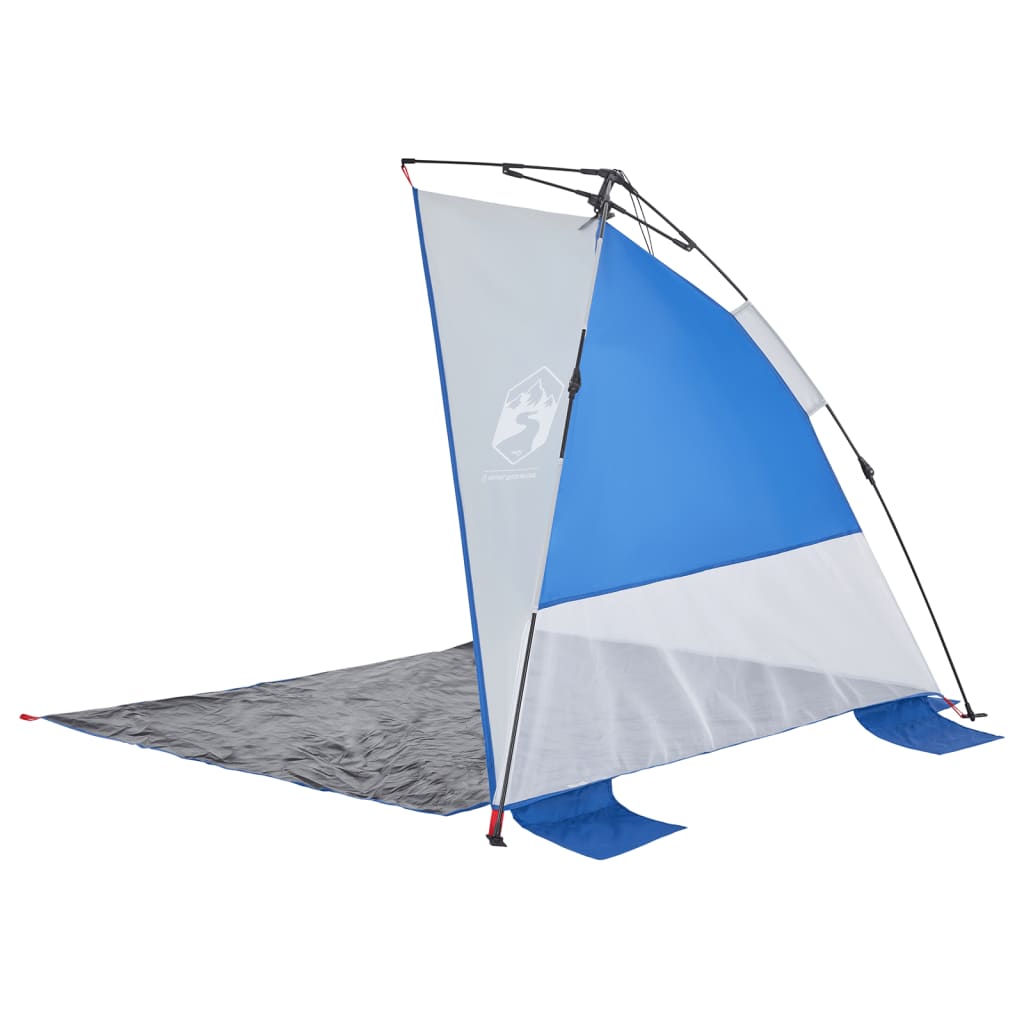 Strandtent waterdicht snelontgrendeling azuurblauw