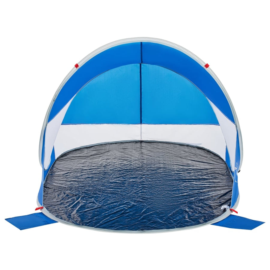 Strandtent 2-persoons pop-up waterdicht azuurblauw