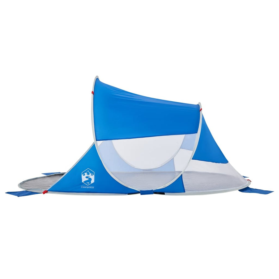 Strandtent 2-persoons pop-up waterdicht azuurblauw