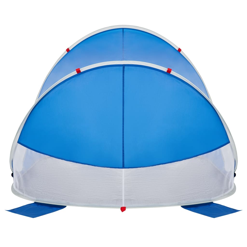 Strandtent 2-persoons pop-up waterdicht azuurblauw