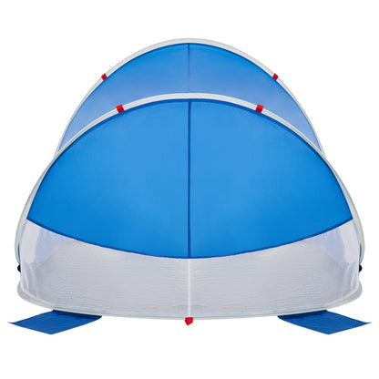 Strandtent 2-persoons pop-up waterdicht azuurblauw