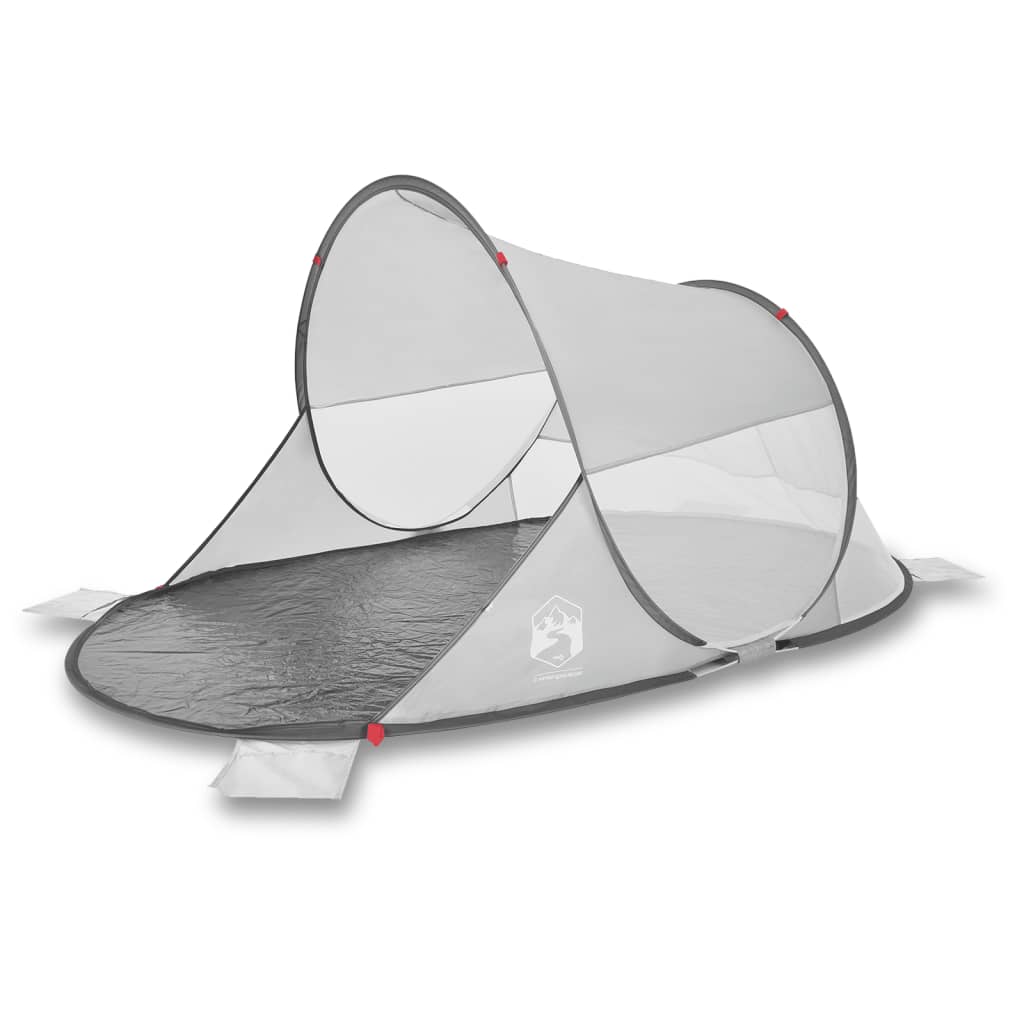 Strandtent 2-persoons pop-up waterdicht grijs