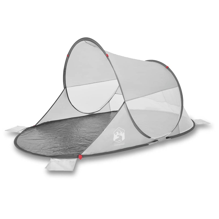 Strandtent 2-persoons pop-up waterdicht grijs