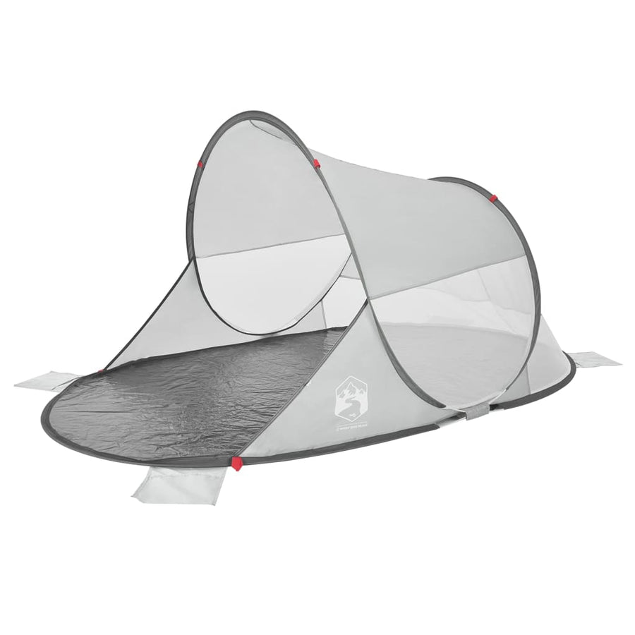 Strandtent 2-persoons pop-up waterdicht grijs