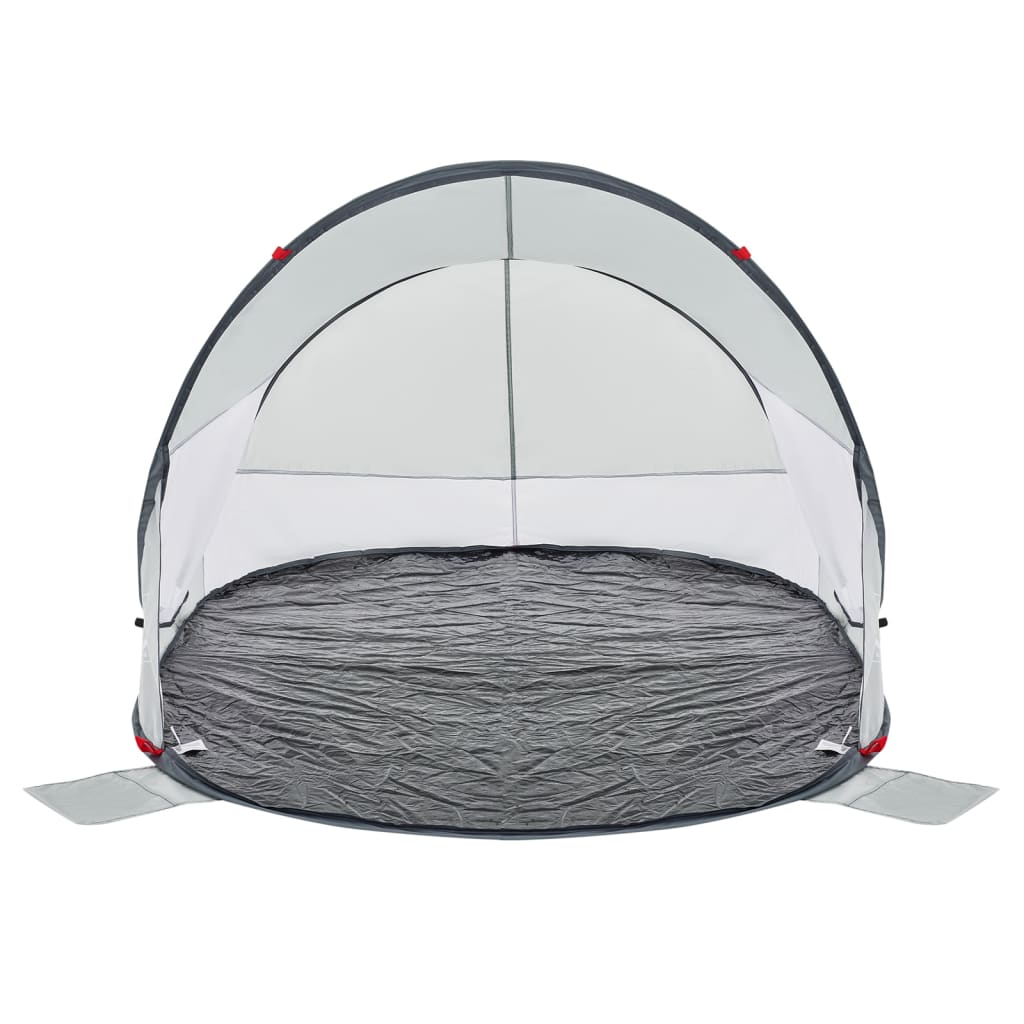 Strandtent 2-persoons pop-up waterdicht grijs